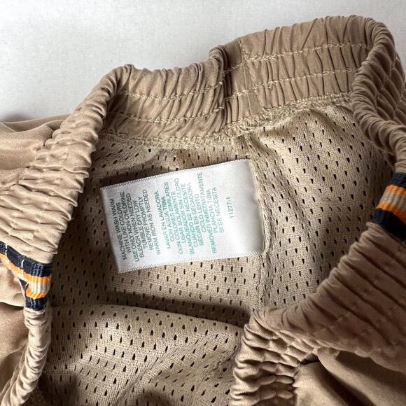 Tan Side Stripe Toddler Mesh Lined Shorts Size 4 - Picture 3 of 6